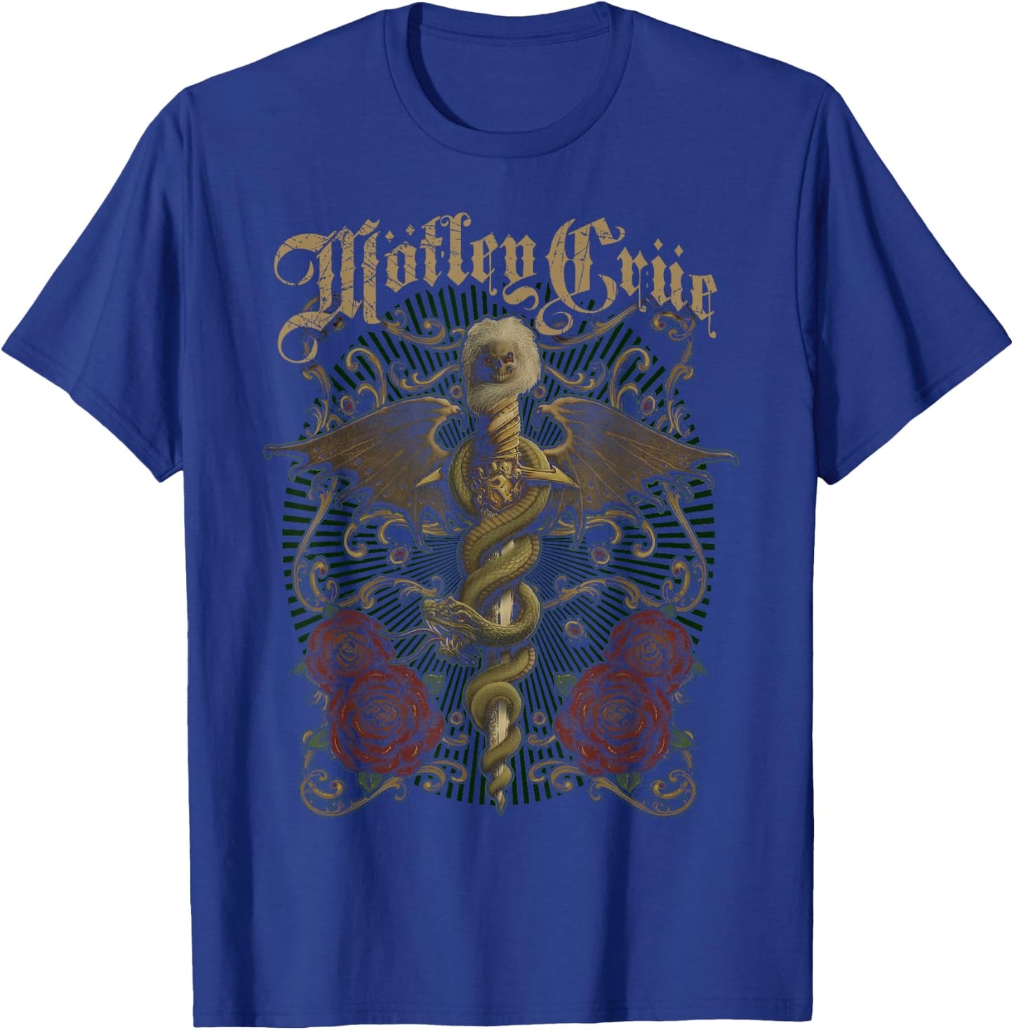 Mötley Crüe Exquisite Dagger T-Shirt - T-Shirt | Royal