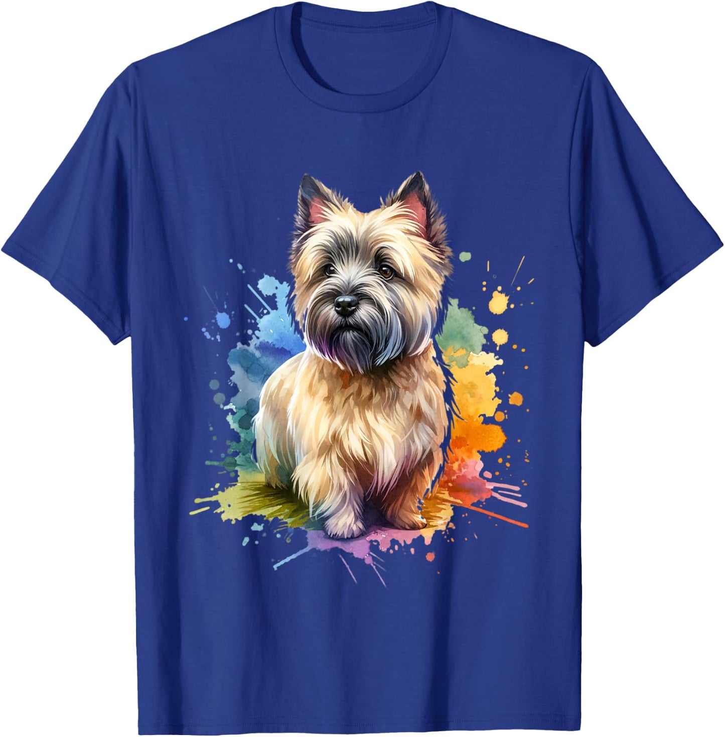 Cairn Terrier Dog Artwork T-Shirt - T-Shirt | Royal