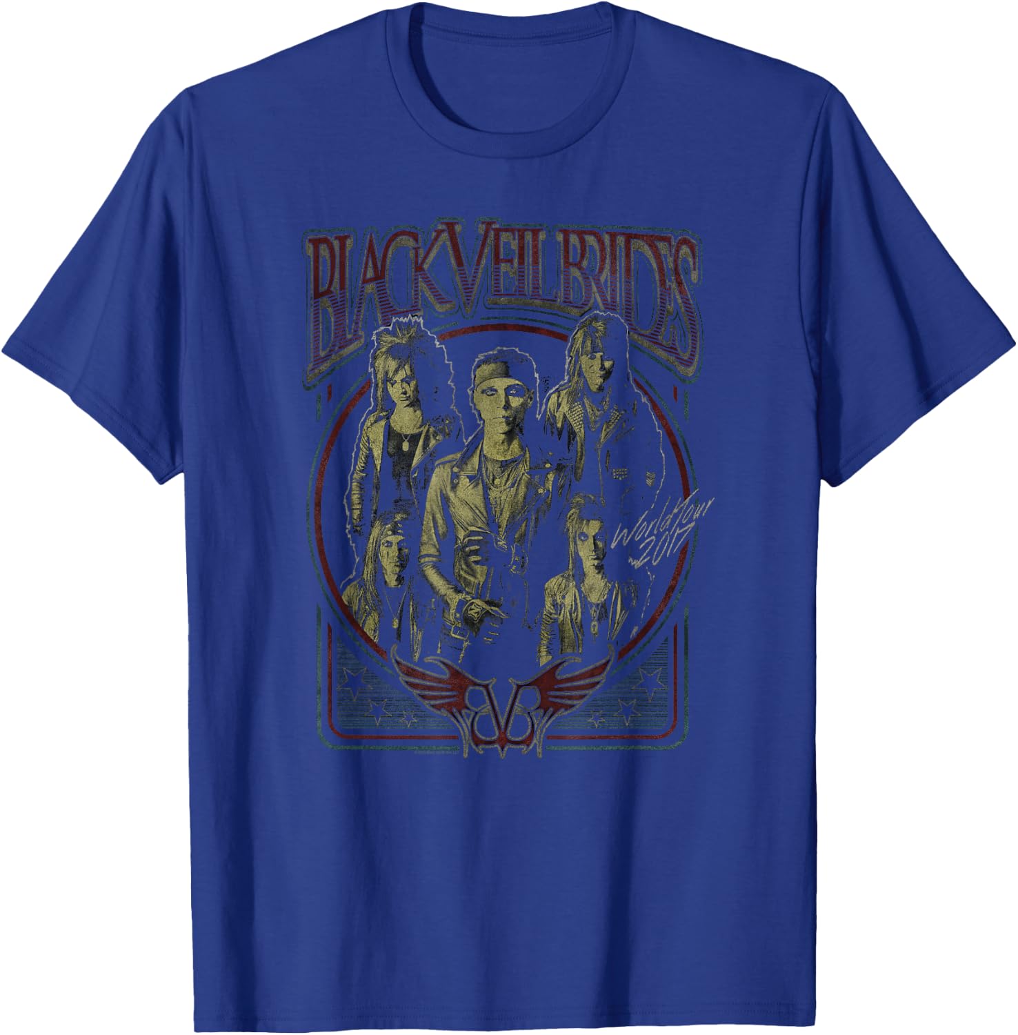 Offizielles Black Veil Brides Vintage World Tour 2017 Band T-Shirt - T-Shirt | Royal