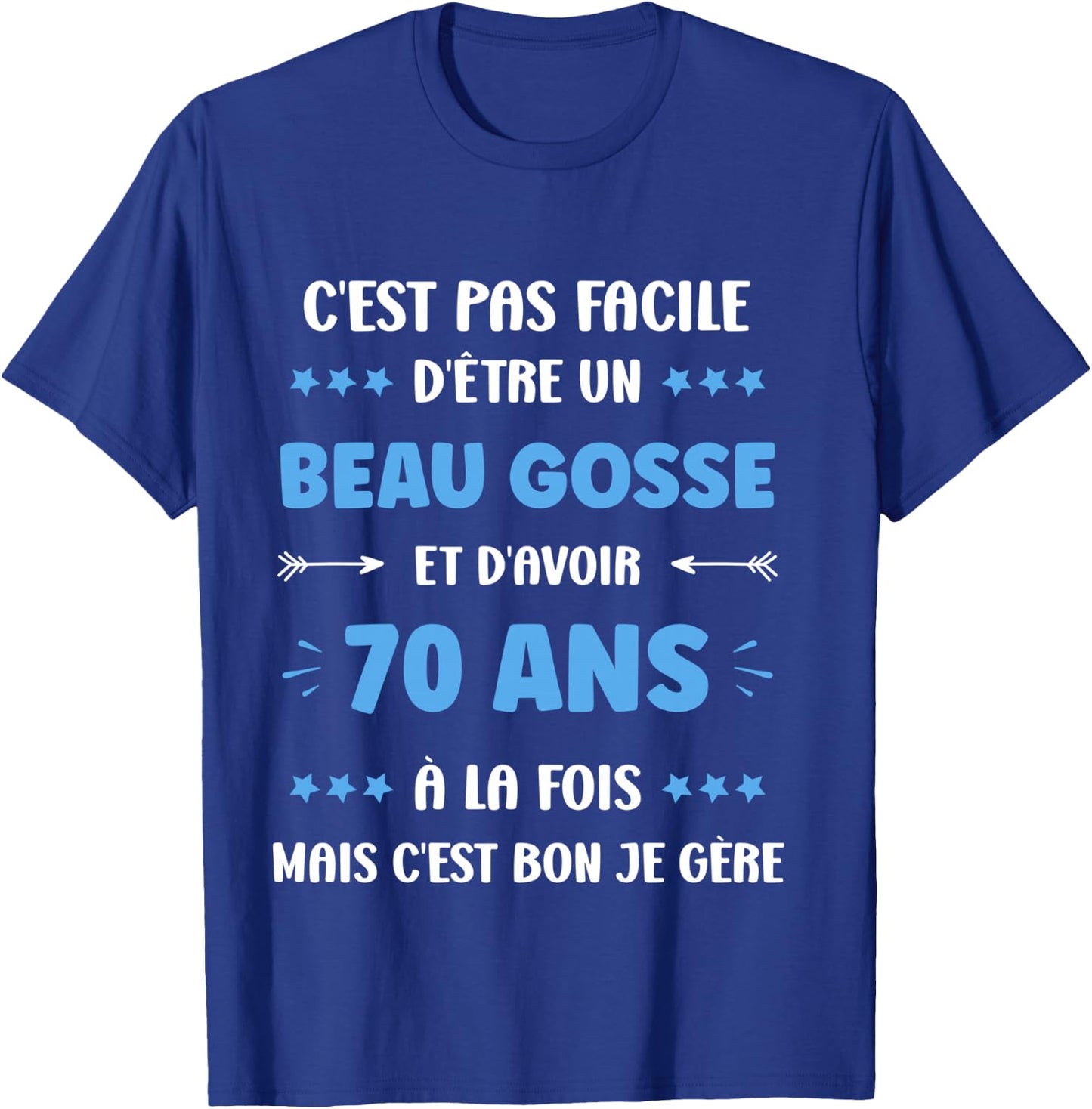 Humor 70th Birthday Man 70 Years , Black, S T-Shirt - T-Shirt | Royal