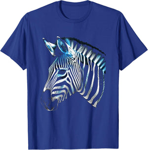 Zebra Lover Artwork | Animal Motif Zebra T-Shirt - T-Shirt | Royal