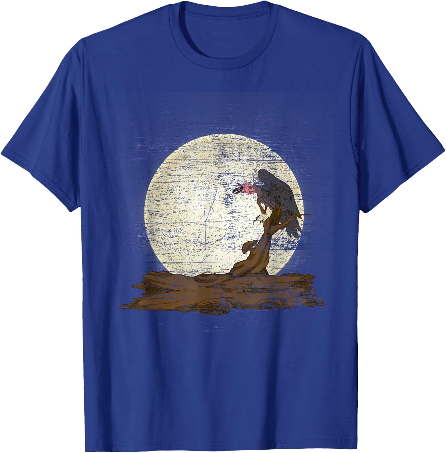 Scavenger Bird Moonlight Full Moon Turkey Vulture Vulture T-Shirt - T-Shirt | Royal