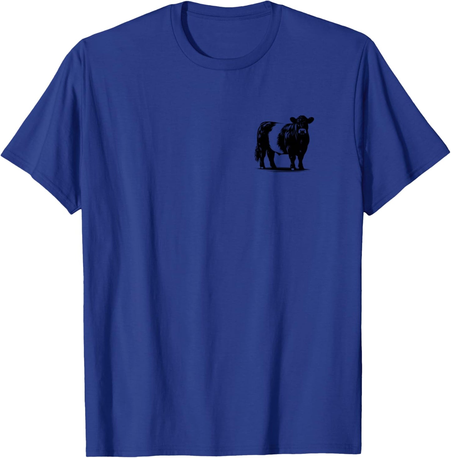 Cow Farmer Breeder - Monochromatic Belted Galloway Cattle T-Shirt - T-Shirt | Royal