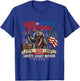 Red White and Feral America 250th Independence Day Raccoon T-Shirt - T-Shirt | Royal