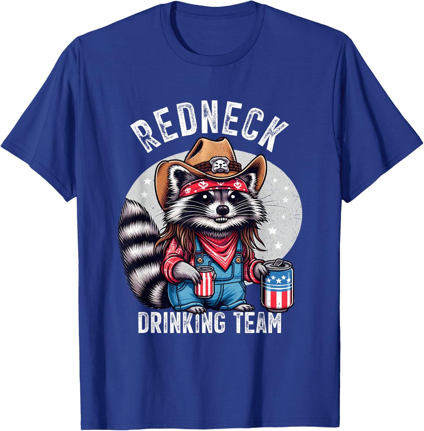 Redneck Hillbilly Raccoon White Party Costume, Black, S T-Shirt - T-Shirt | Royal