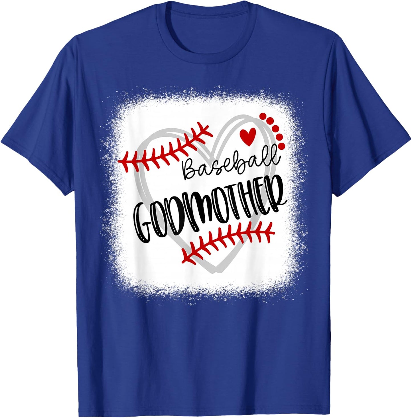 Personalized Baseball Heart Cute Godmother Women T-Shirt - T-Shirt | Royal