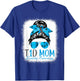 T1D Mom Diabetes Awareness Type 1 Diabetes Blue Ribbon T-Shirt - T-Shirt | Royal