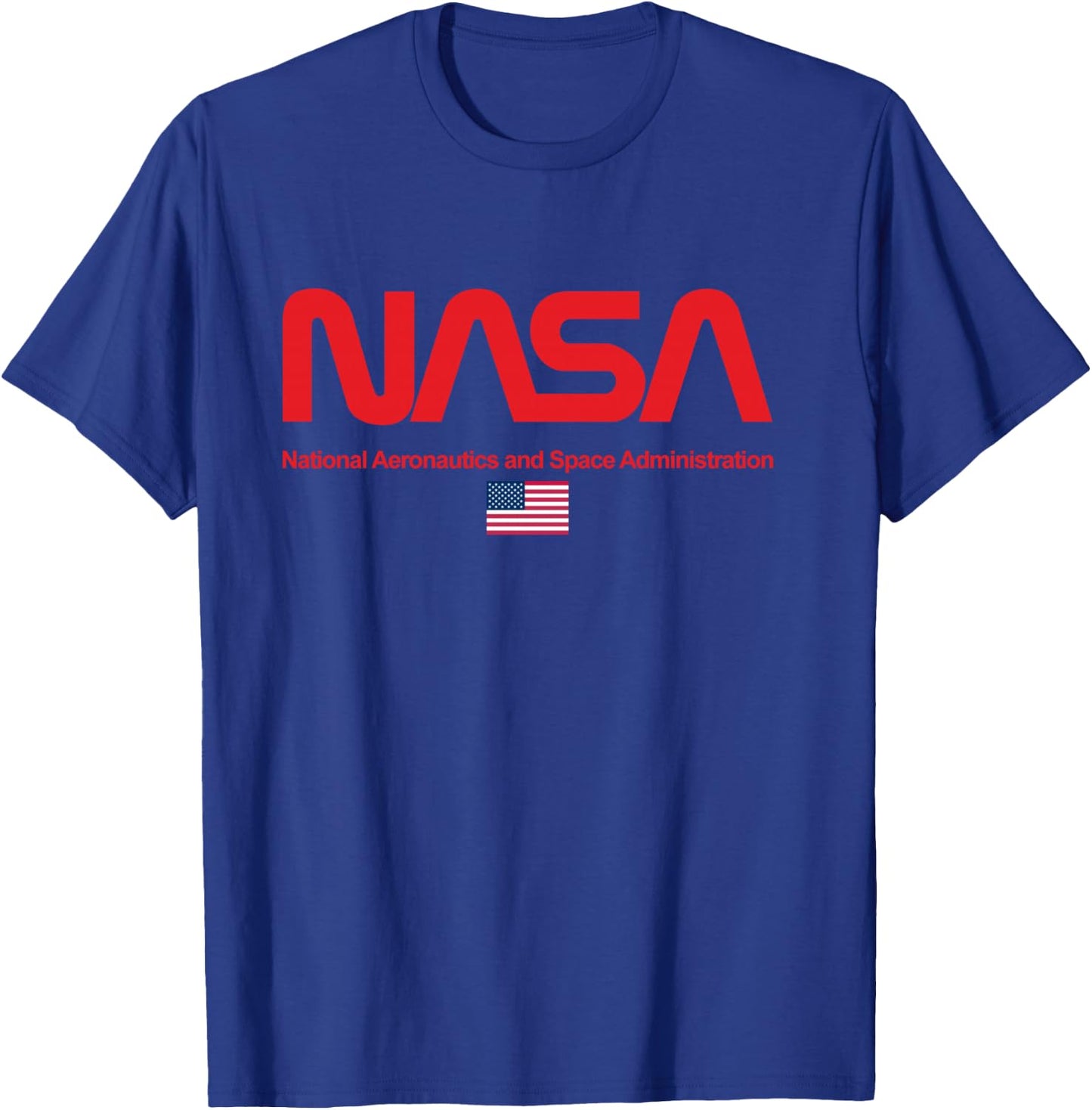 NASA Worm Logotype - NASA Symbol T-Shirt - T-Shirt | Royal