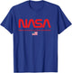 NASA Worm Logotype - NASA Symbol T-Shirt - T-Shirt | Royal