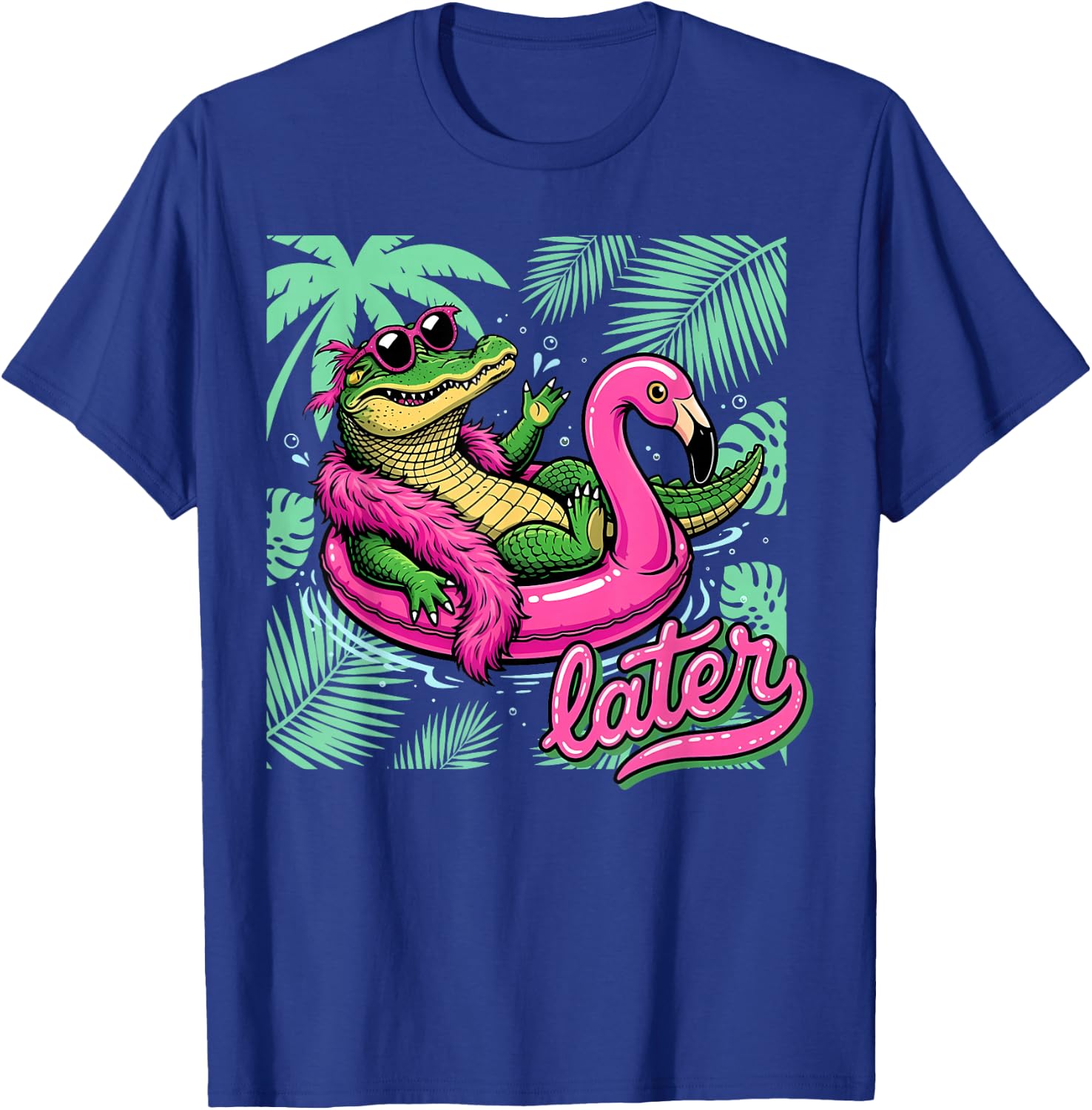 Later Gator Shirt Summer Coastal Funny Last Day of School T-Shirt - T-Shirt | Royal