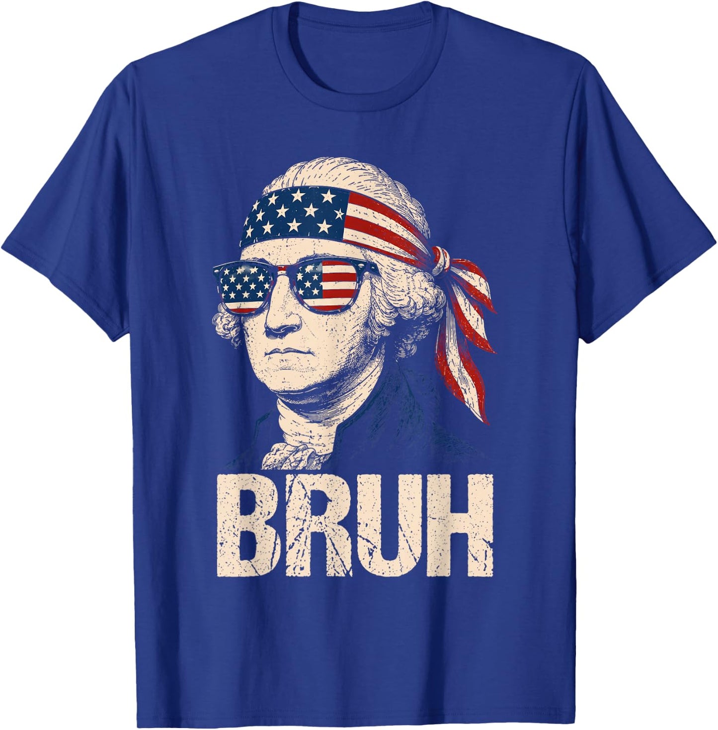 Bruh 4th of July George Washington American Patriotic Kids T-Shirt - T-Shirt | Royal