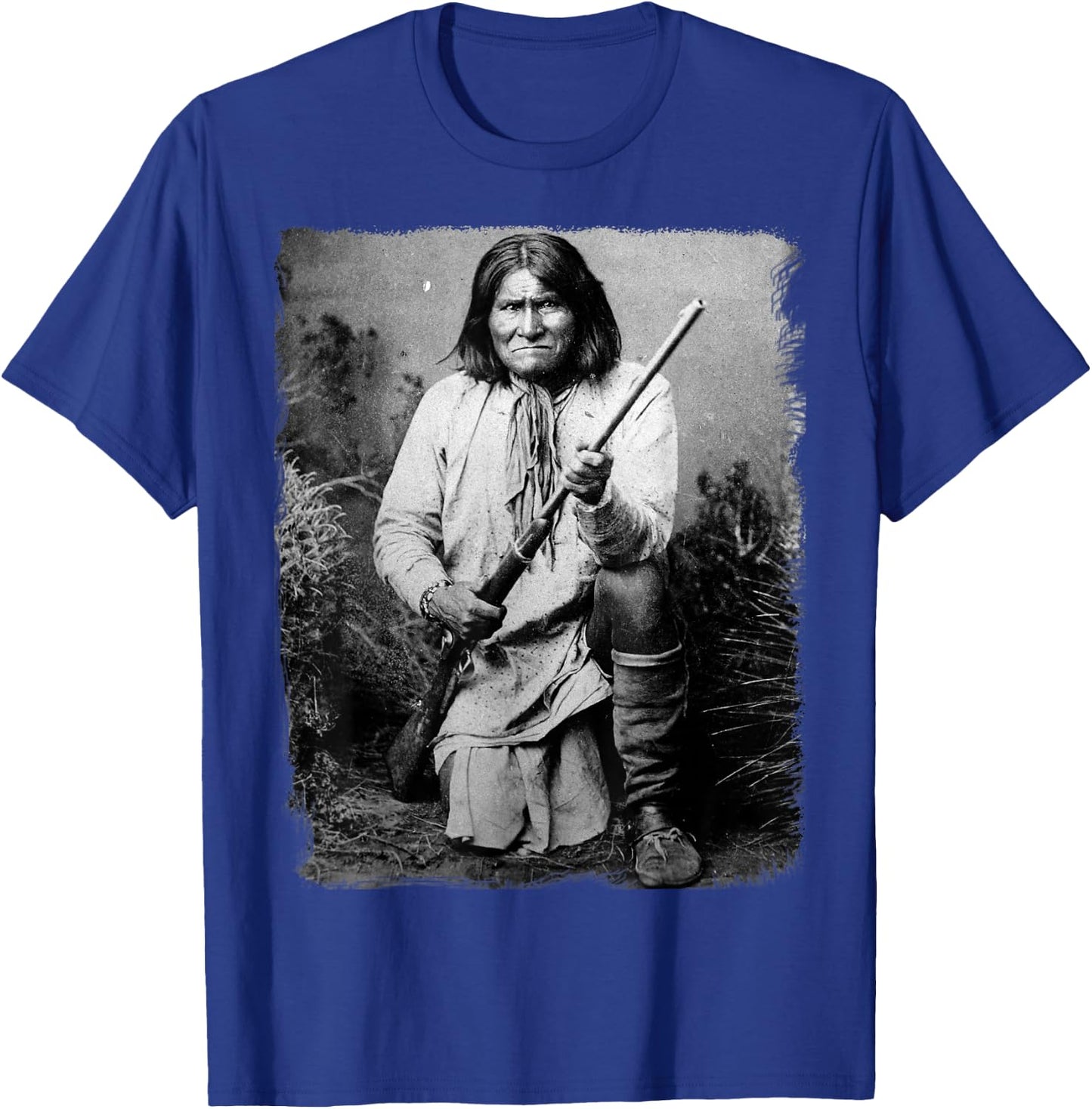 Geronimo t Shirt Warrior Native American T-Shirt - T-Shirt | Royal