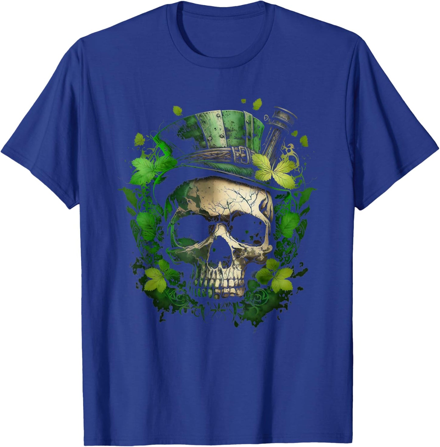 Irish Dark Luck St Patricks Day Skull T-Shirt - T-Shirt | Royal
