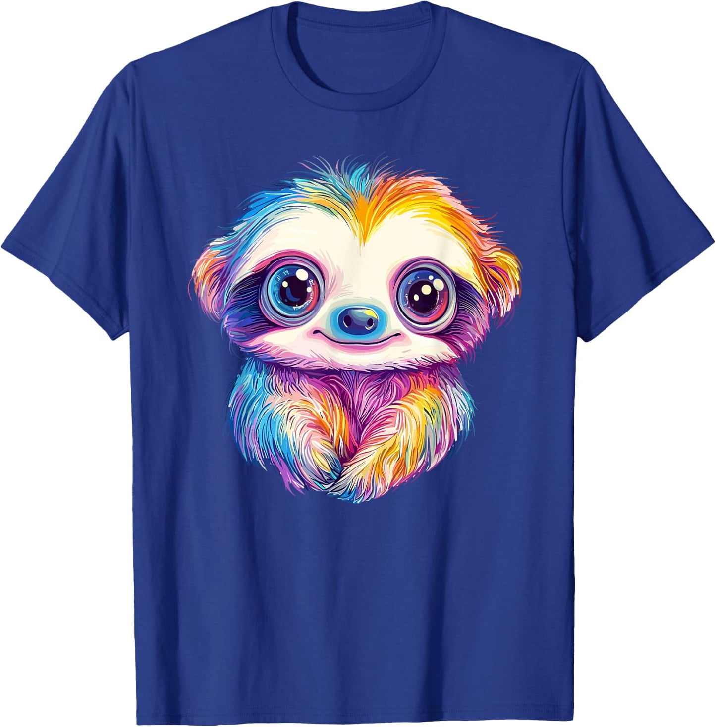 Colorful Rainbow Sloth T-Shirt - T-Shirt | Royal