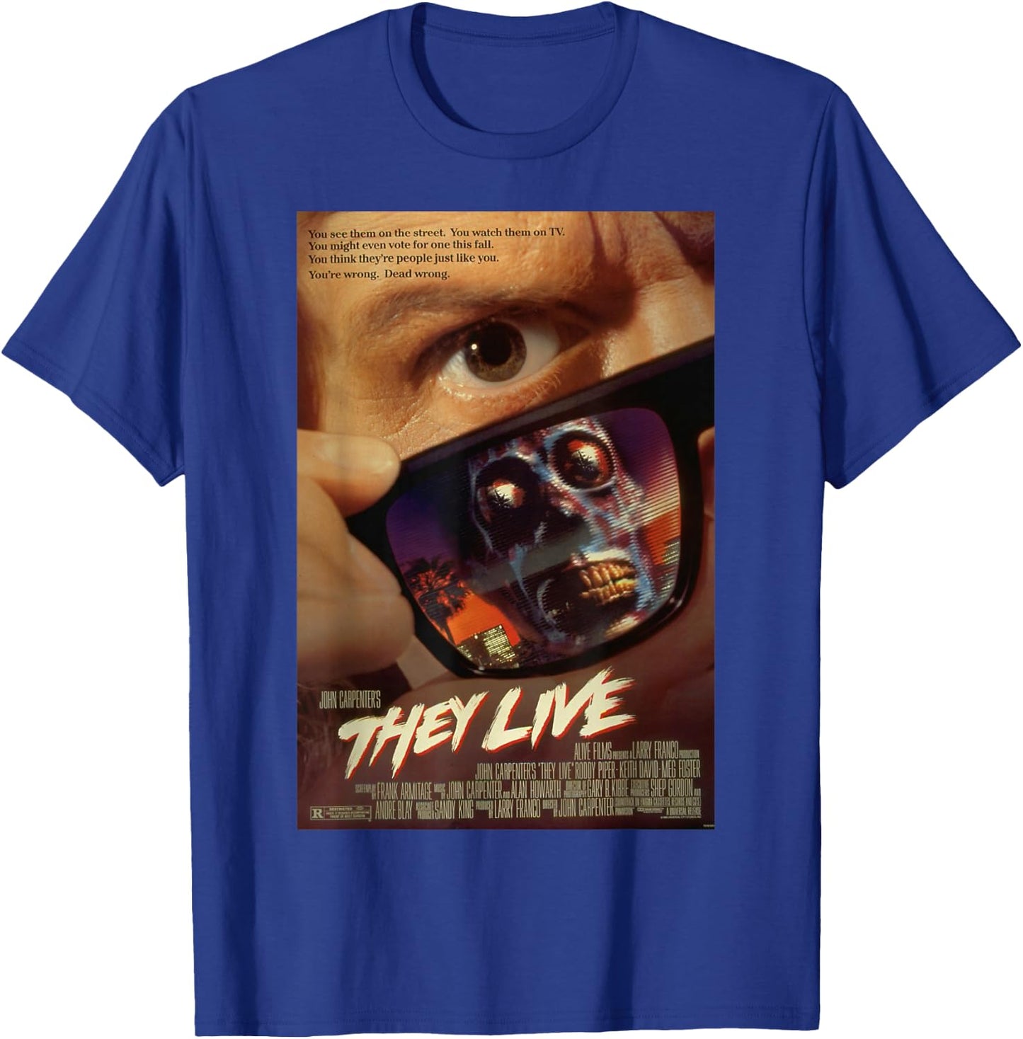 They Live Sunglasses Poster T-Shirt - T-Shirt | Royal