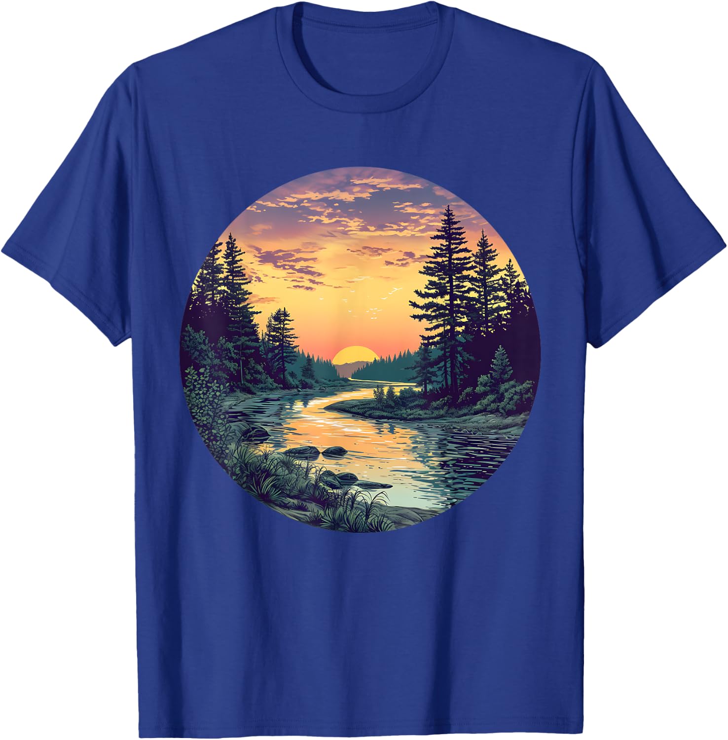 River Flow Harmony T-Shirt - T-Shirt | Royal