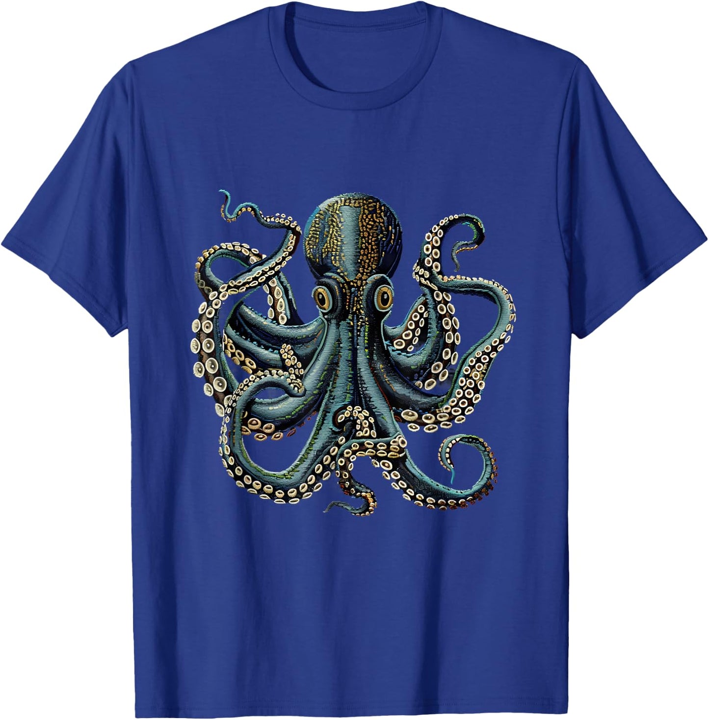 Octopus Sea Monster Motif Ocean Sea Octopus Cthulhu Artwork T-Shirt - T-Shirt | Royal