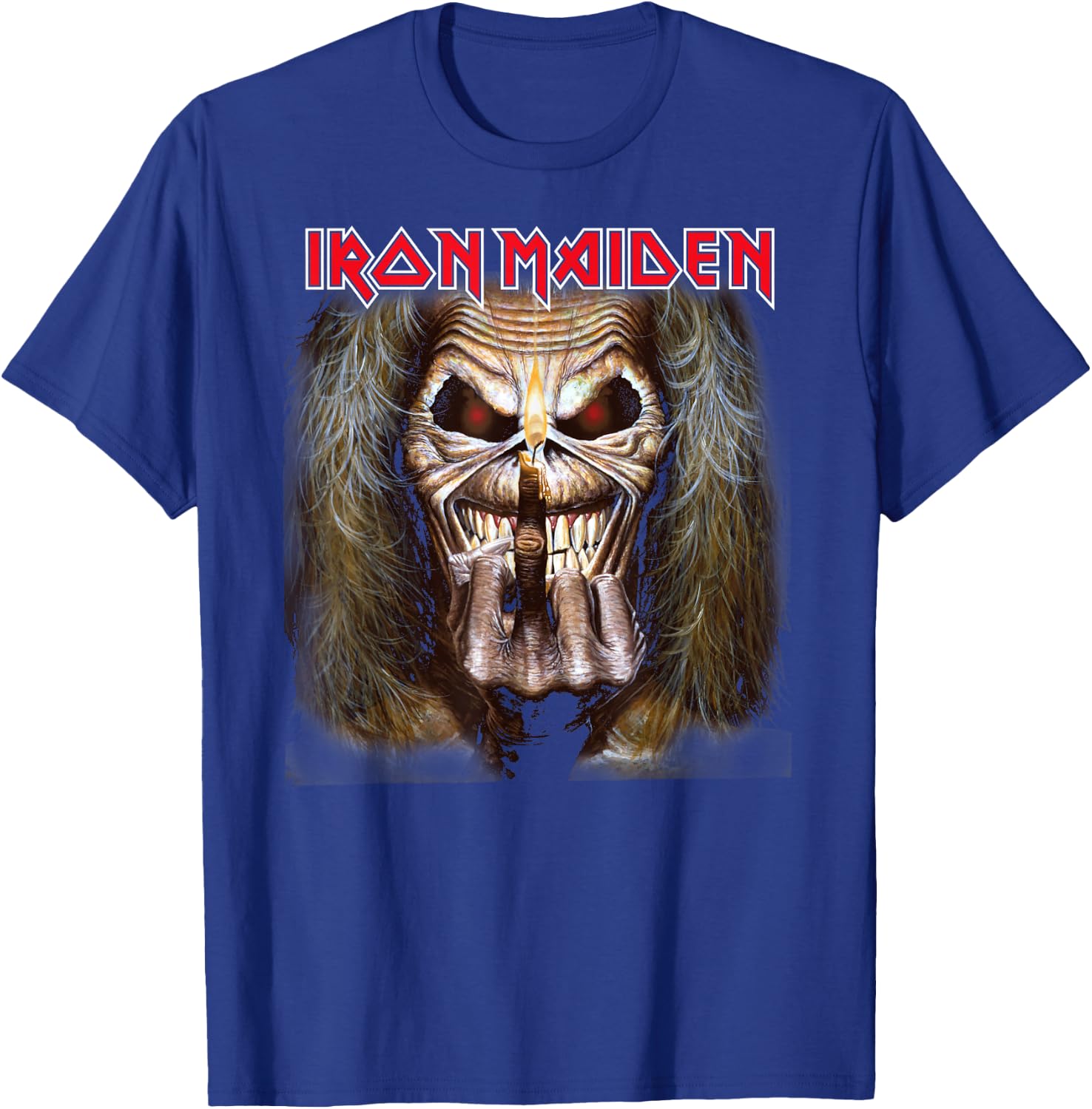 Iron Maiden - Candle Finger Eddie T-Shirt - T-Shirt | Royal