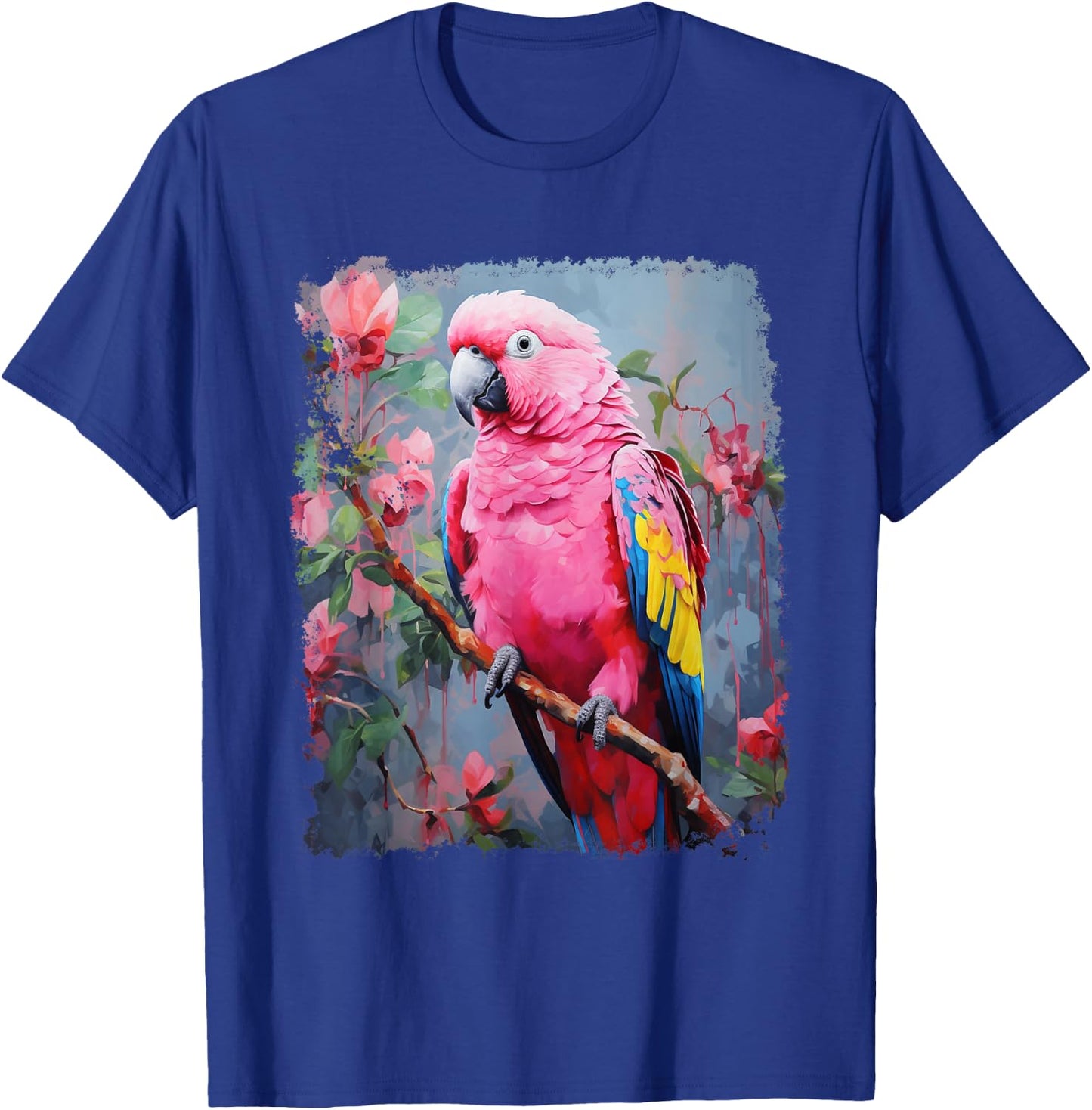 Pop Art Vintage Pet Bird Parrot Pink T-Shirt - T-Shirt | Royal