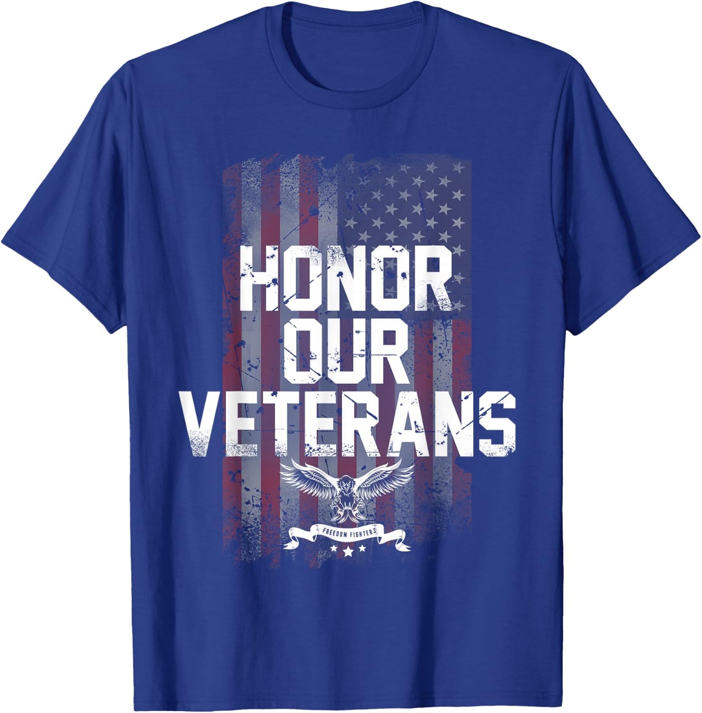 Honor Our Vets Happy Veterans Day Fallen Soldiers T-Shirt - T-Shirt | Royal