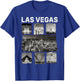 Las Vegas Nevada Iconic Landmarks Collage T-Shirt - T-Shirt | Royal