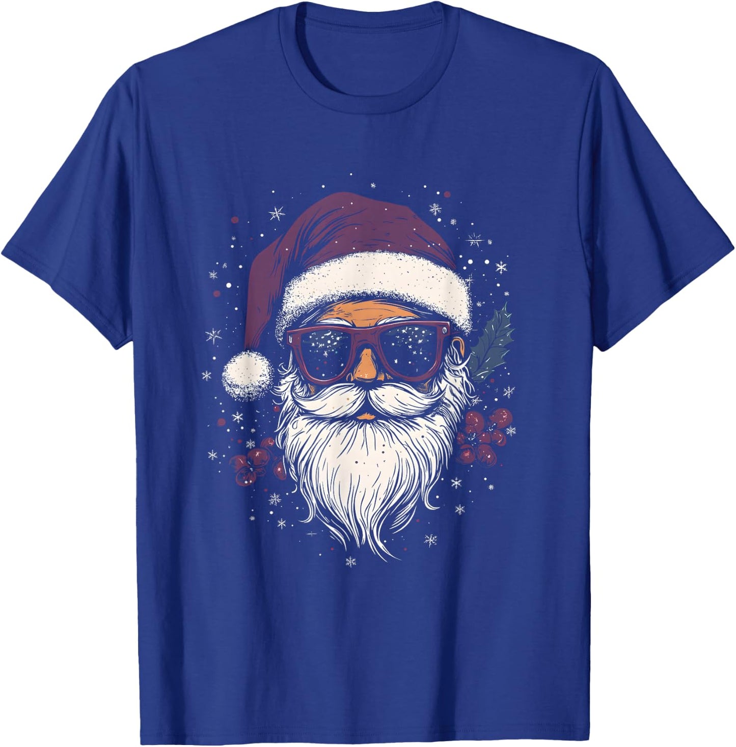 Cool Santa Claus with Sunglasses Christmas , black T-Shirt - T-Shirt | Royal