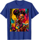 Black History Educated Geometric Women Reading Book Melanin T-Shirt - T-Shirt | Royal