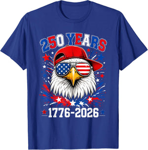 250th Anniversary USA Boys Kids Eagle 250 Years 4th of July T-Shirt - T-Shirt | Royal