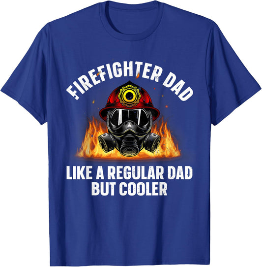 Firefighter Art Dad Fire Dept Firemen Firefighter T-Shirt - T-Shirt | Royal