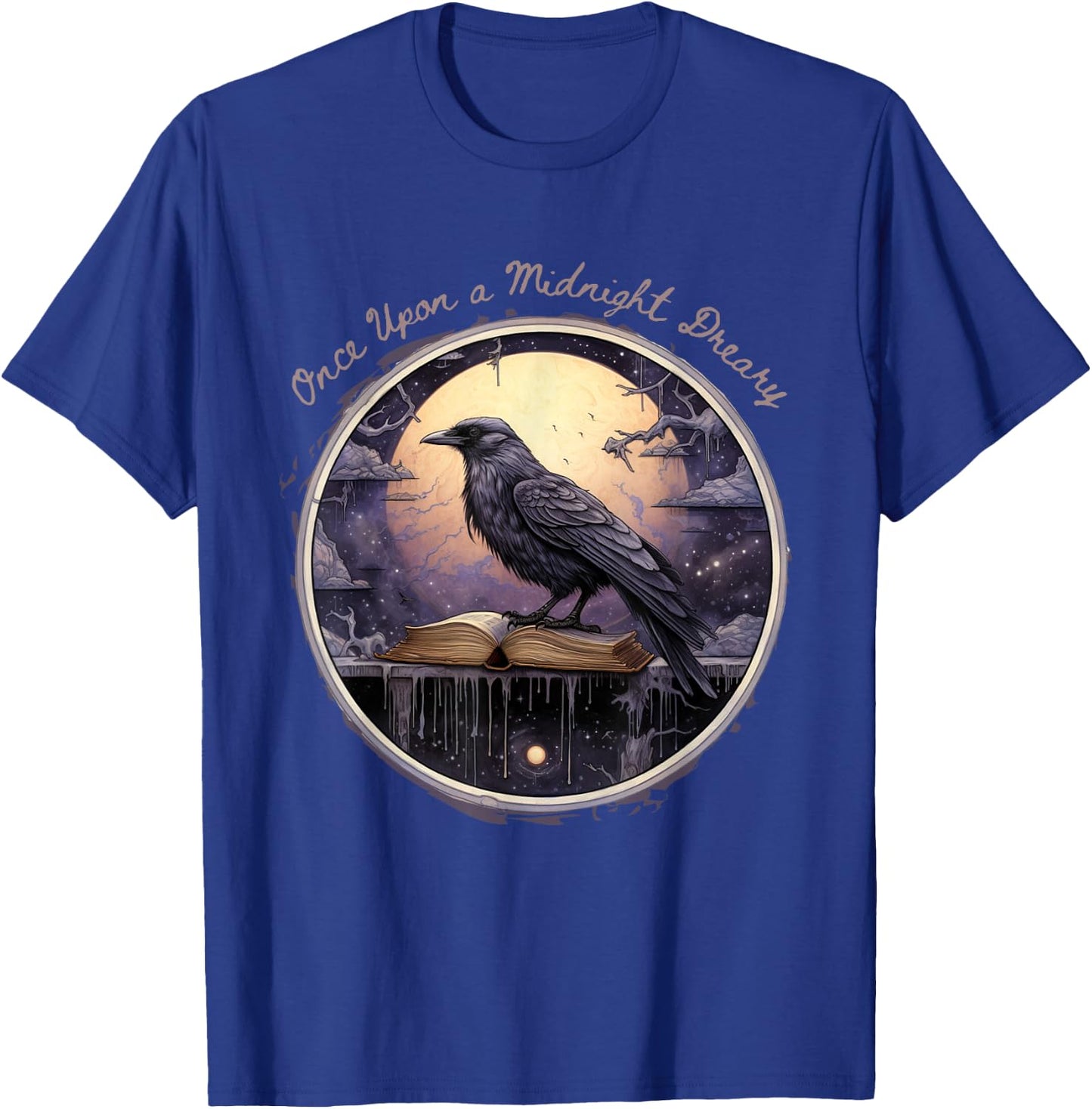 Fantasy Poe Raven: Midnight Rustless T-Shirt - T-Shirt | Royal