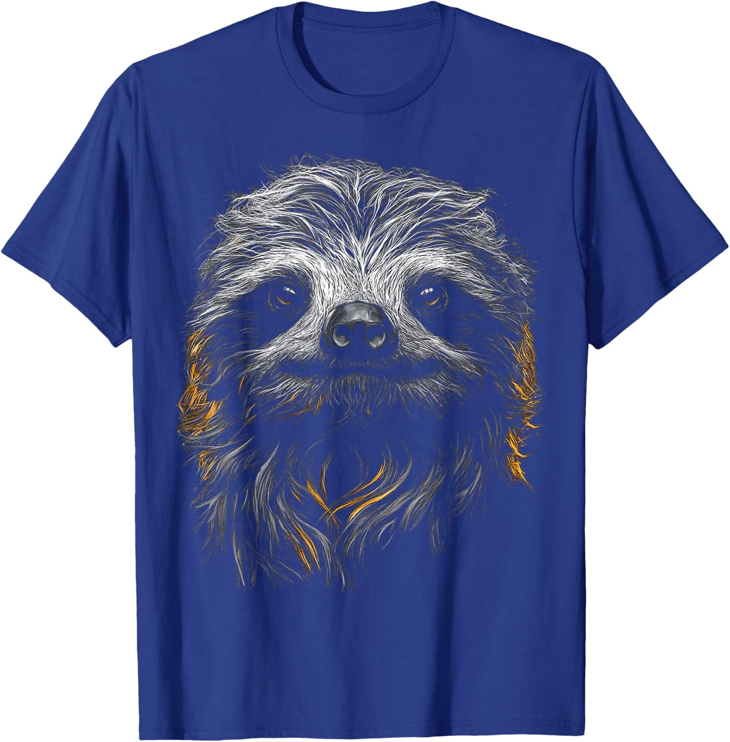 Sloth Face Drawing Art Animal Lover Motif Sloth T-Shirt - T-Shirt | Royal