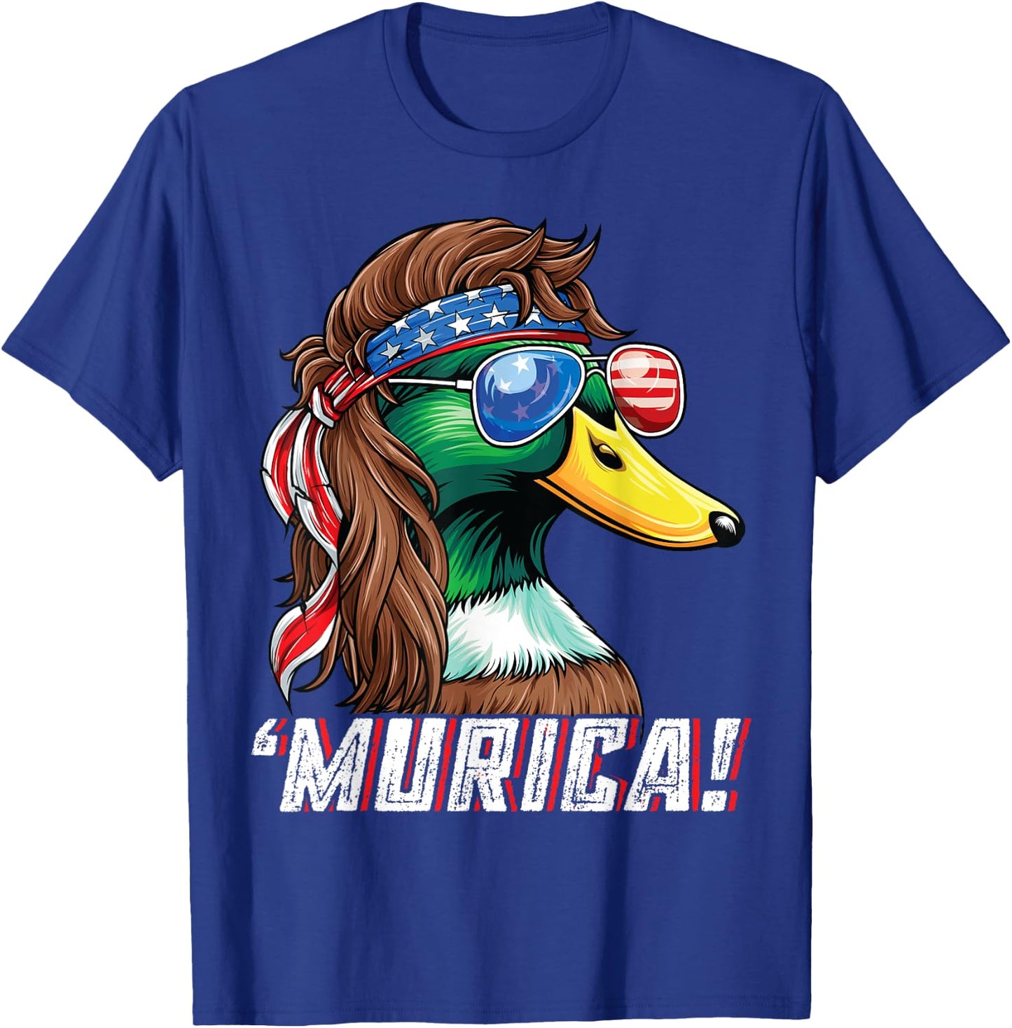 Patriotic Duck Hunter Shirt USA Funny Murica 4th of July Kids Men T-Shirt - T-Shirt | Royal