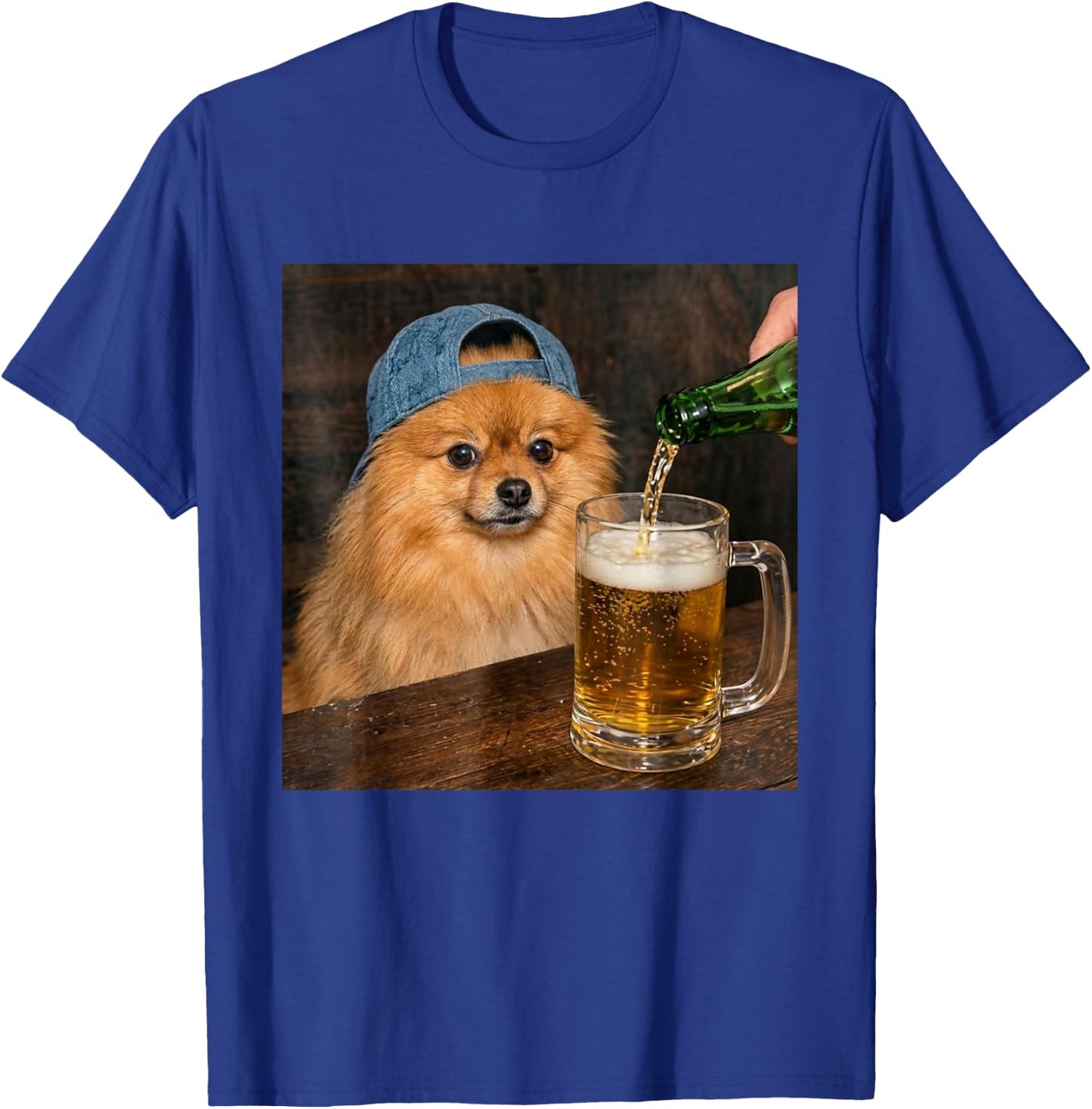 Zwergspitz, Trinkbier, lustig, Zwergspitz, Meme T-Shirt - T-Shirt | Royal