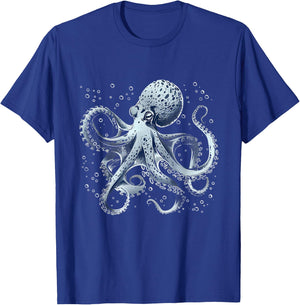 Octopus Ocean Sea Animal Lover Sea Ocean Octopus Motif T-Shirt - T-Shirt | Royal