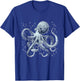 Octopus Ocean Sea Animal Lover Sea Ocean Octopus Motif T-Shirt - T-Shirt | Royal