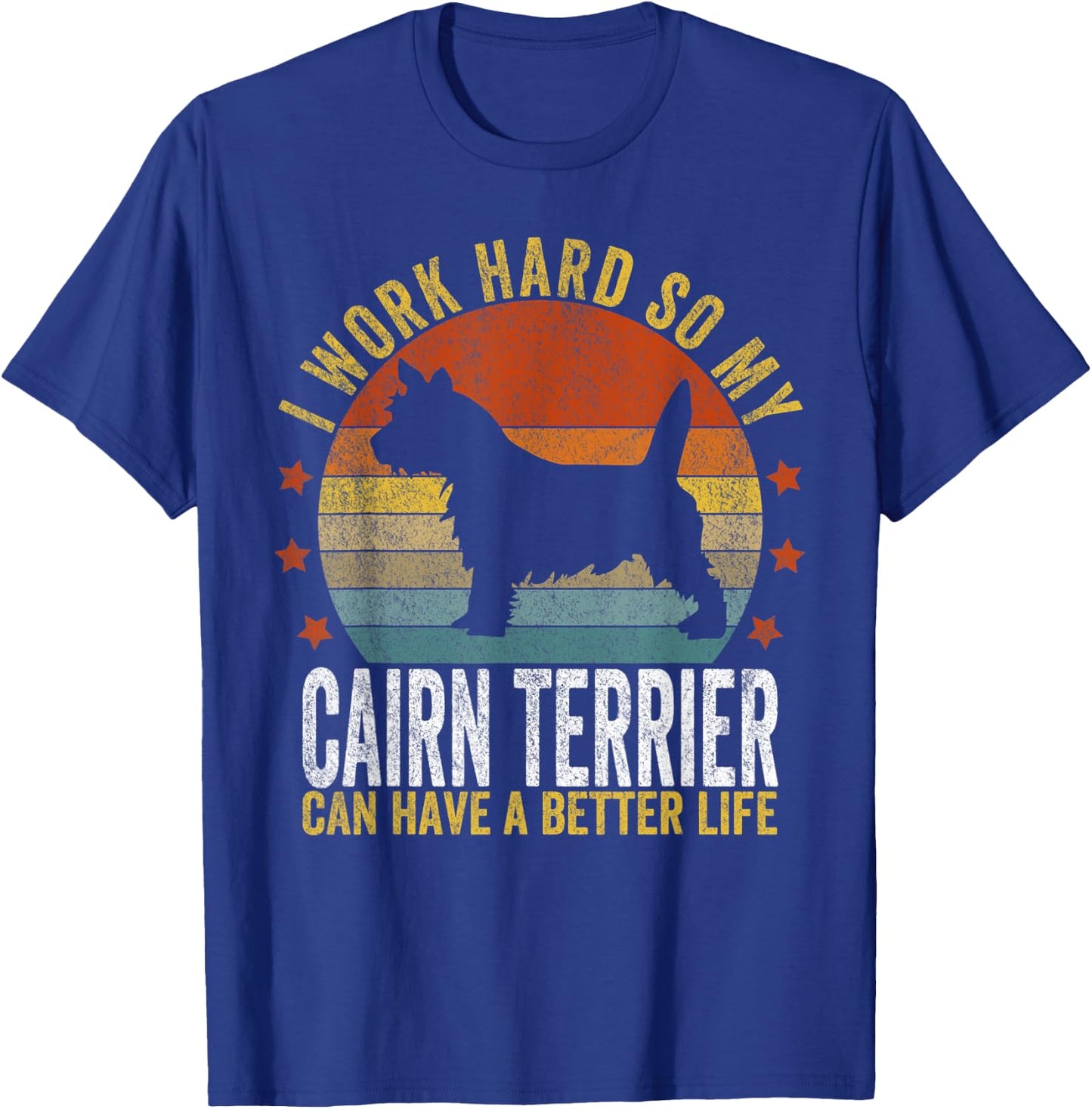 Funny Cairn Terrier Mom Cairn Terrier Dad Retro Vintage T-Shirt - T-Shirt | Royal