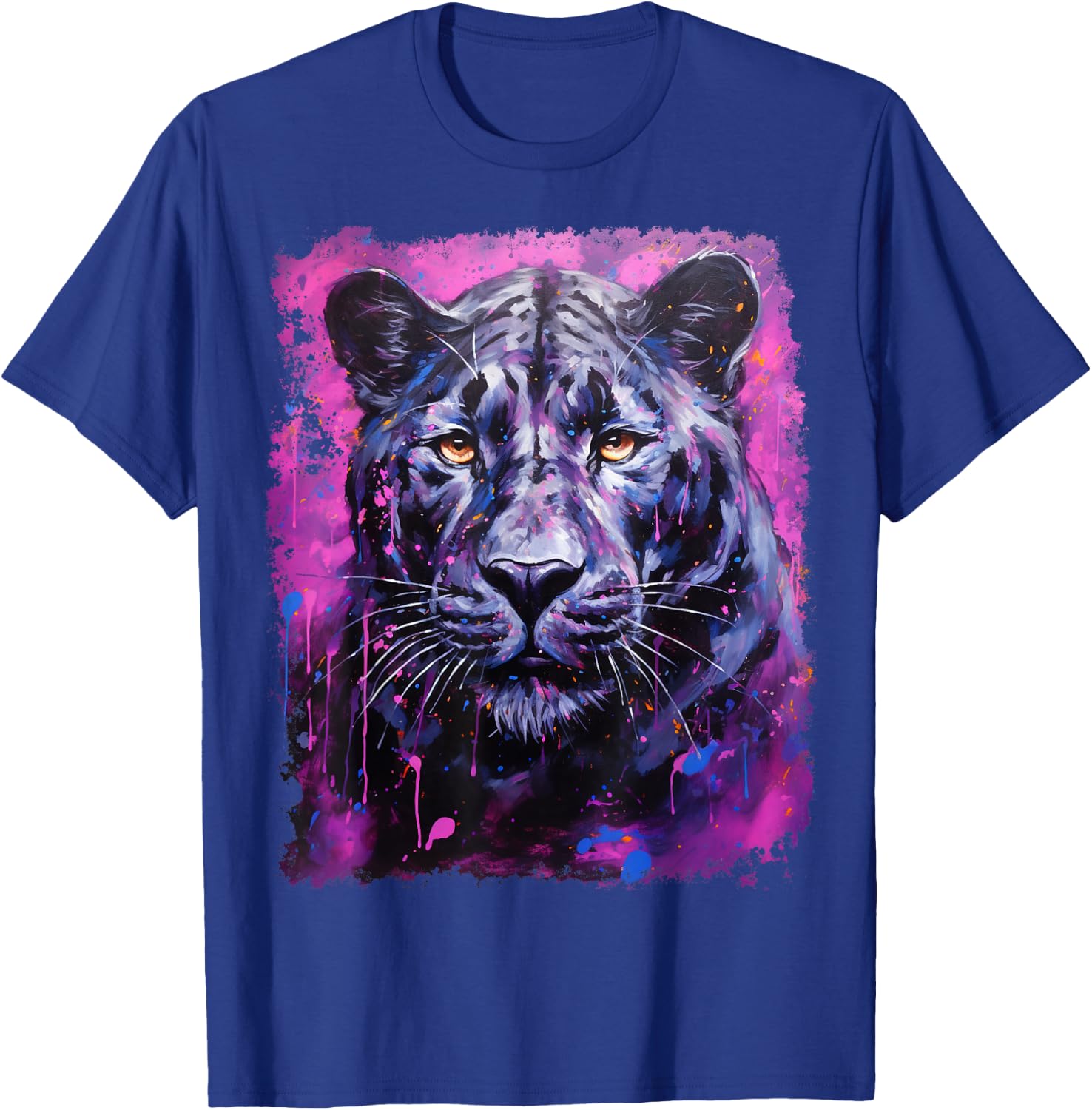 Pop Art Colorful Panther Pink T-Shirt - T-Shirt | Royal