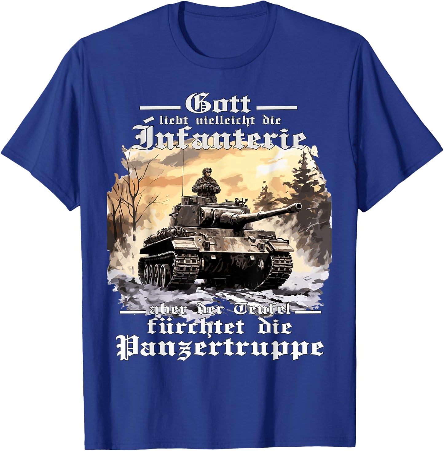 Tank Driver Soldiers T 2nd WK Army Tank Troop Soldiers, black T-Shirt - T-Shirt | Royal