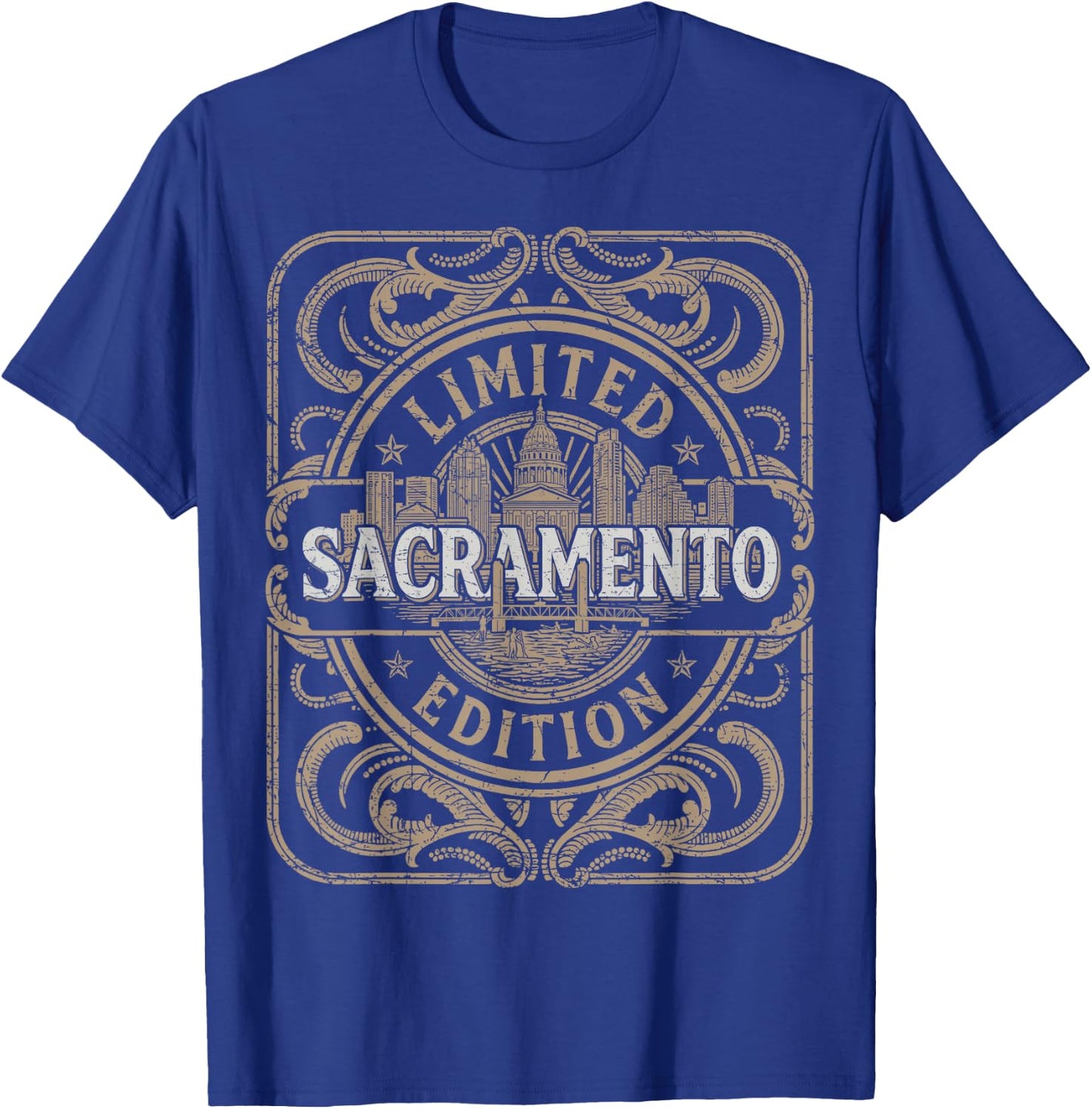 Sacramento Vintage Sacramento California T-Shirt - T-Shirt | Royal