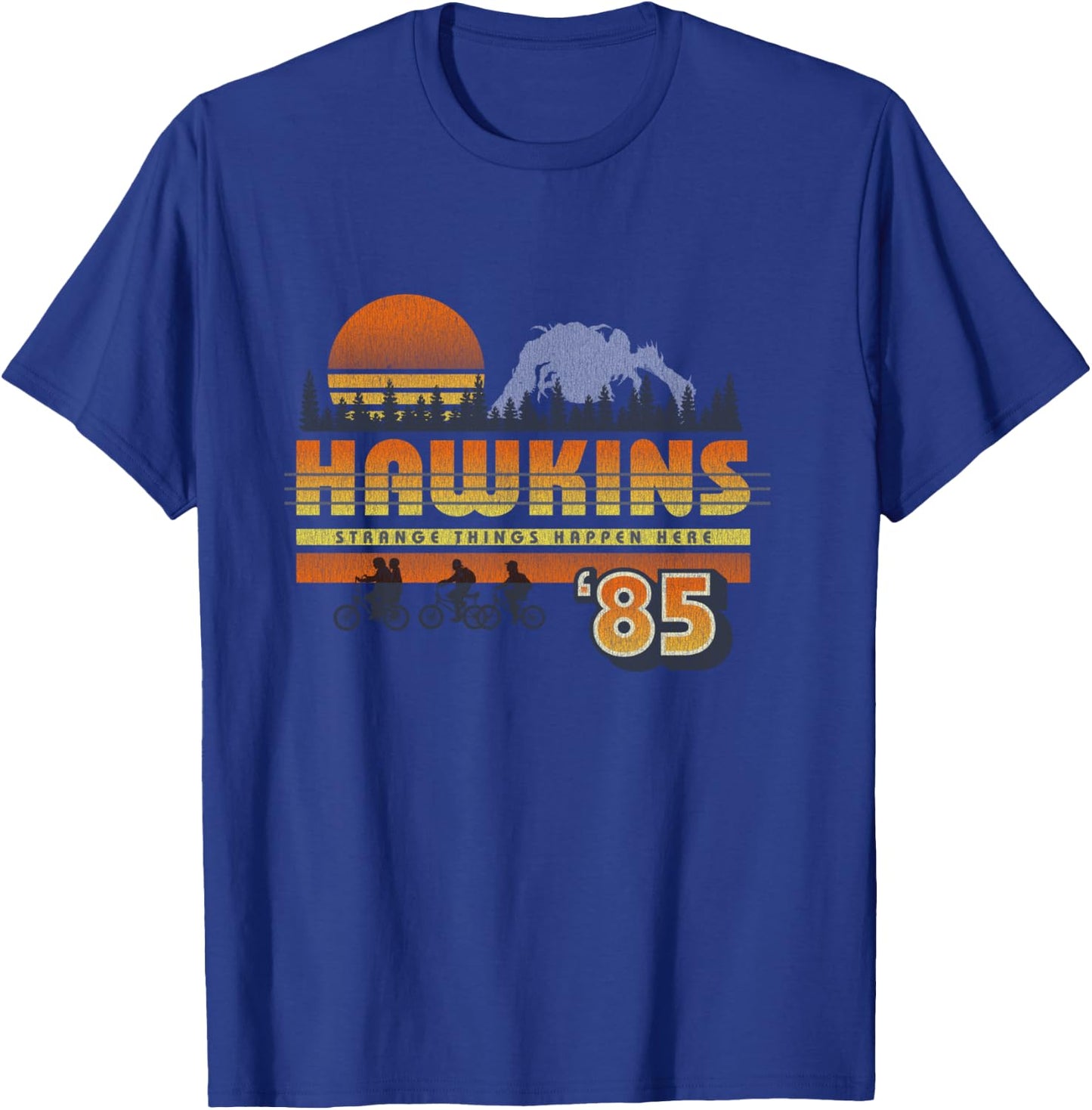 Stranger Things Hawkins Retro 85 T-Shirt - T-Shirt | Royal