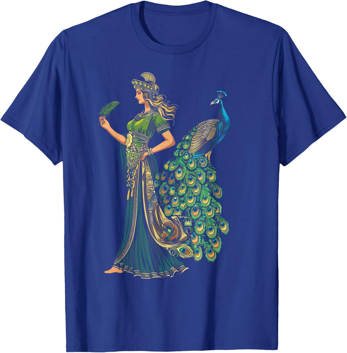Greek God Hera Peacock Peacock art Goddess T-Shirt - T-Shirt | Royal