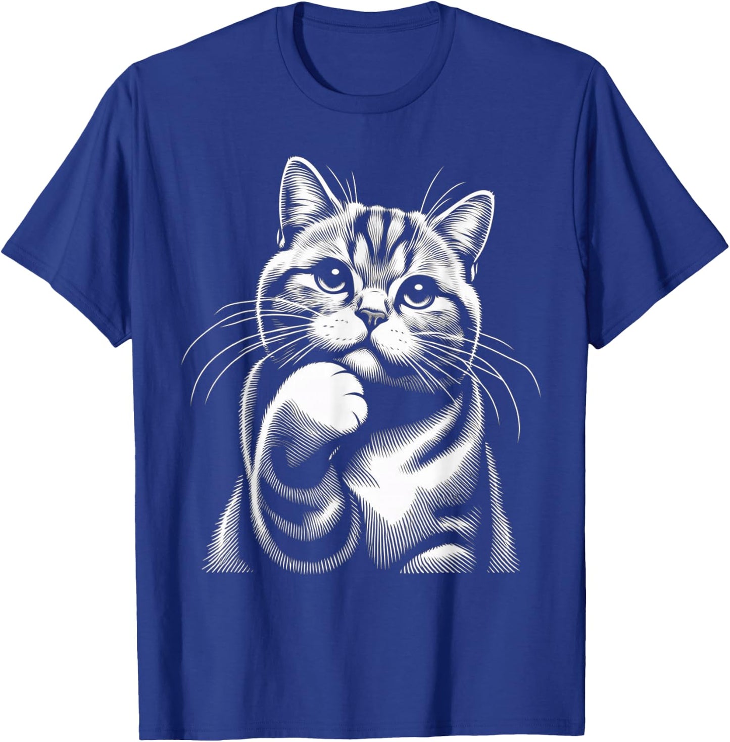 Cute Tabby Cat Paw T-Shirt - T-Shirt | Royal