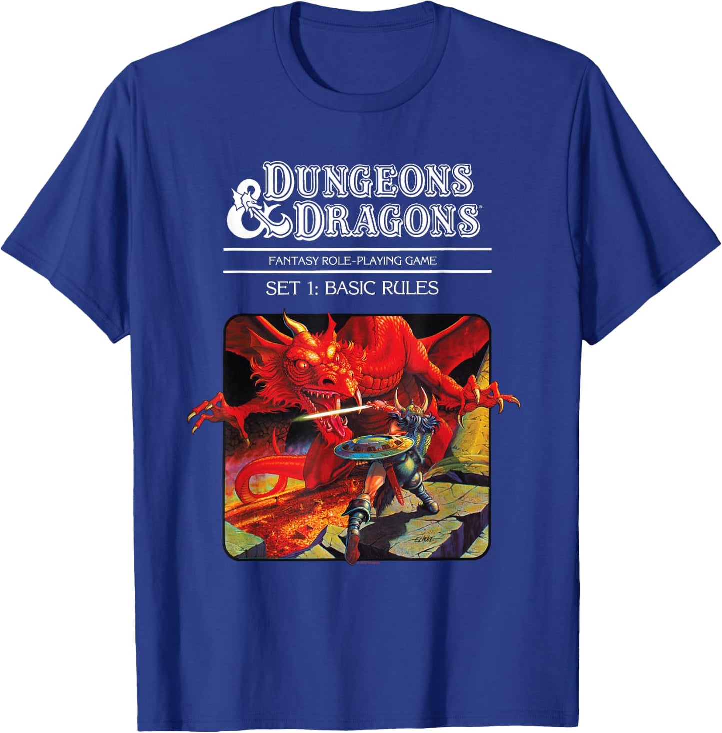 Dungeons & Dragons Vintage Basic Rules Cover , black T-Shirt - T-Shirt | Royal