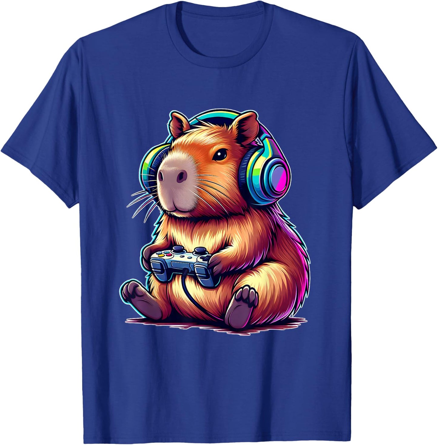Capybara Funny Video Games Capybara , black T-Shirt - T-Shirt | Royal
