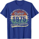 50th Birthday Awesome Vintage Vintage 1975 Man Or Woman , black T-Shirt - T-Shirt | Royal