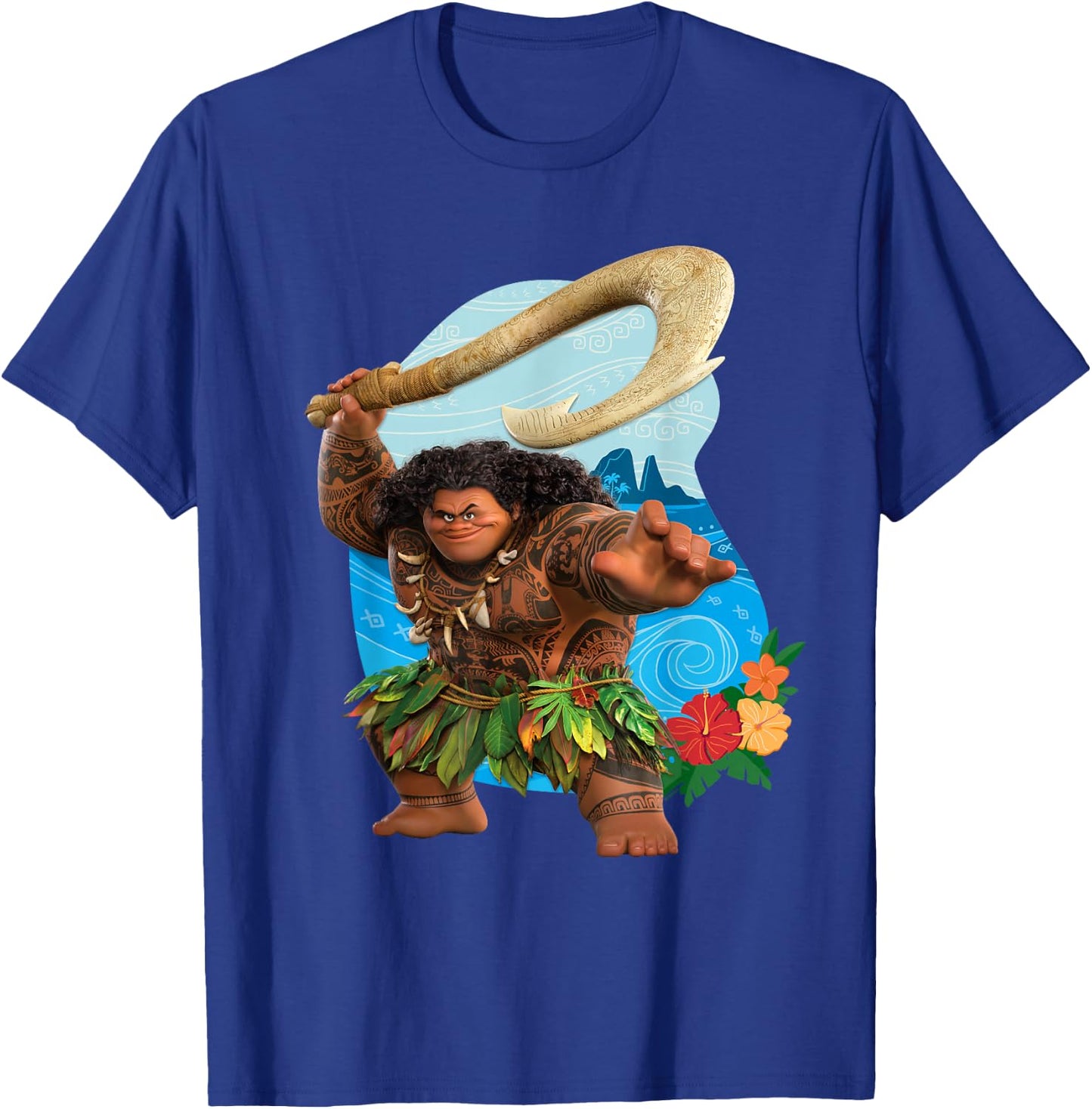 Disney Vaiana 2 Tropical Island Adventure Maui & Fish Hook T-Shirt - T-Shirt | Royal