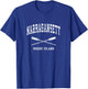 Narragansett Rhode Island Vintage Nautical Crossed Oars T-Shirt - T-Shirt | Royal