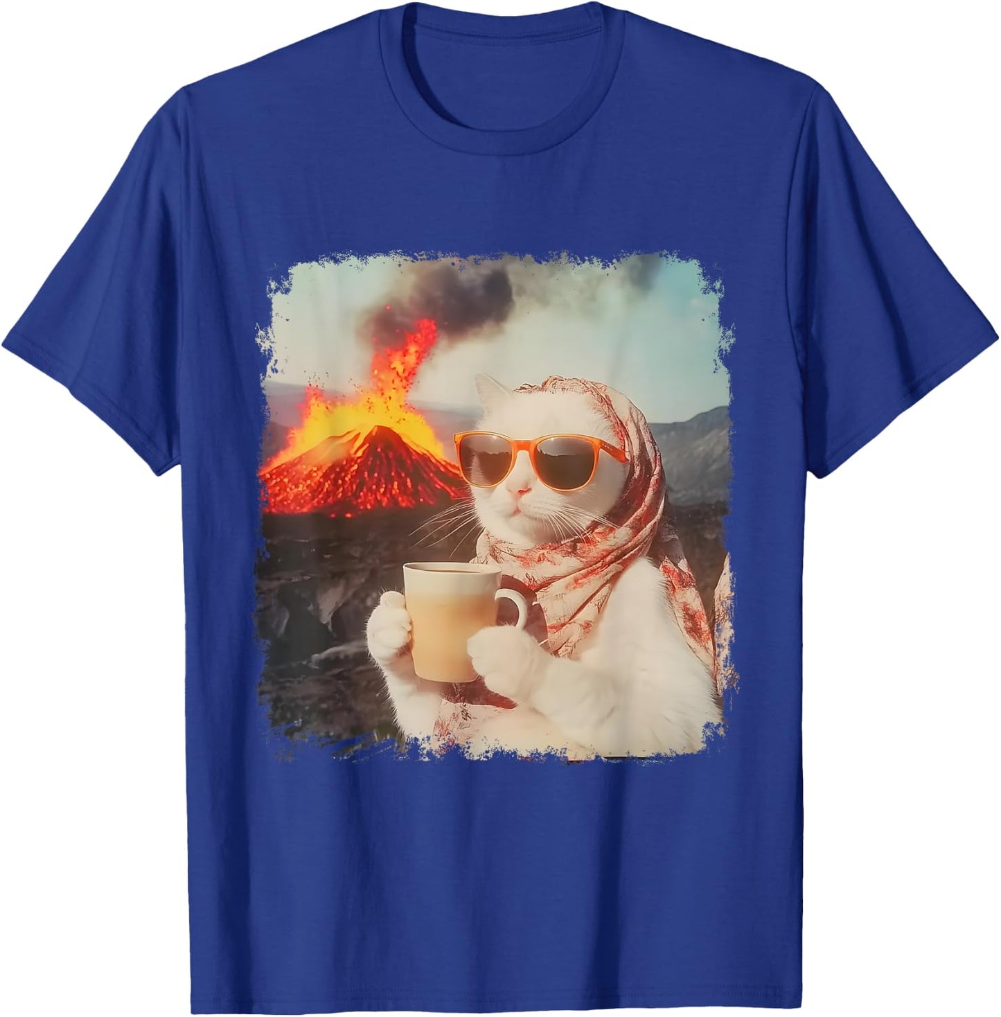 Meme I'm Just A Chill Cat Cool Cat With Coffee By Volcano T-Shirt - T-Shirt | Royal