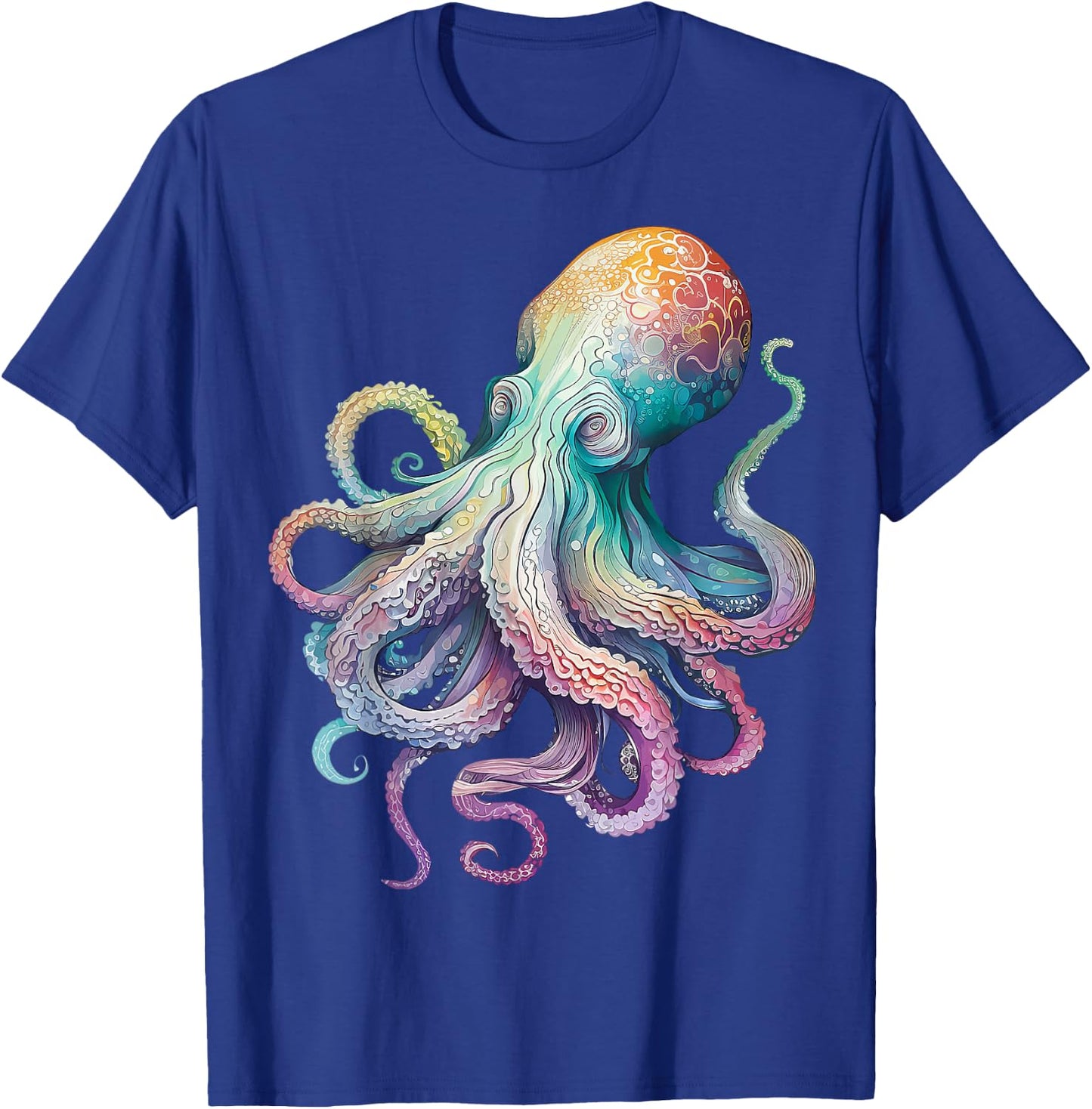 Octopus Beach Lover Ocean Animal Graphic Novelty T-Shirt - T-Shirt | Royal