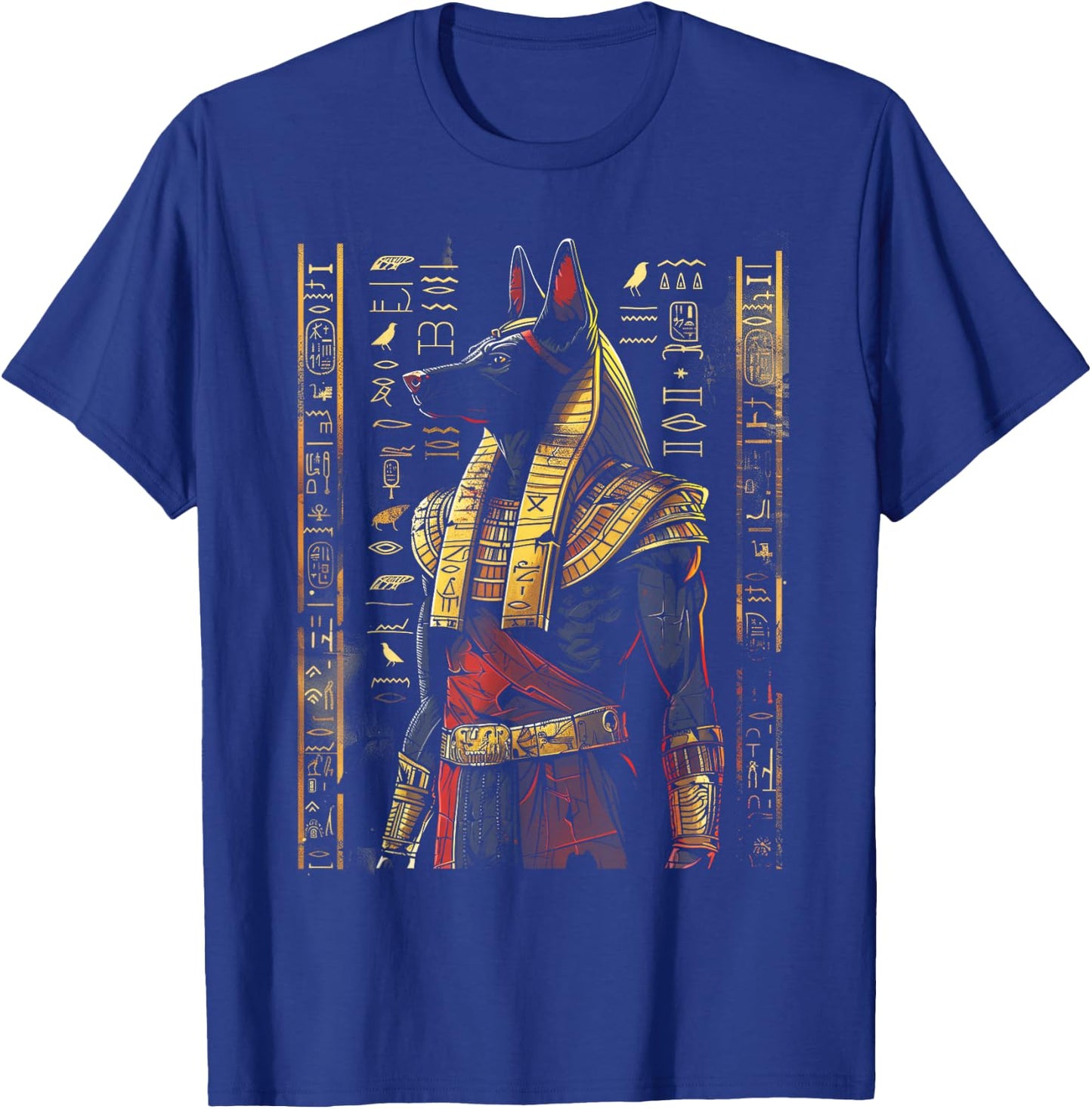 Anubis Egyptian Hieroglyphics Egyptian God T-Shirt - T-Shirt | Royal